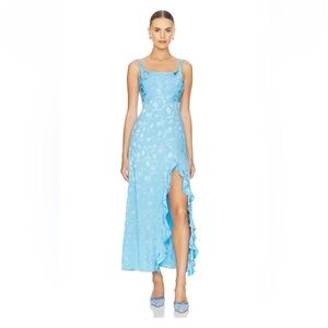REVOLVE Kitri Carissa Maxi Dress in Skye Blue Tulip